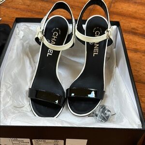 Chanel Black and White Women's Sandals